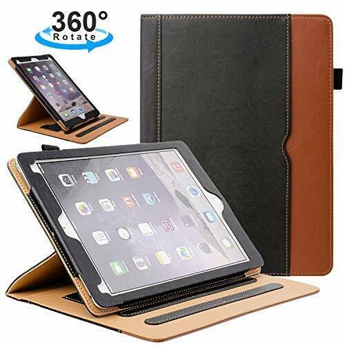 IPad Air 2019 Case Leather 360 Rotating Multi-Angle Auto Sleep Wake Black Brown