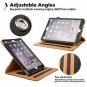 IPad Air 2019 Case Leather 360 Rotating Multi-Angle Auto Sleep Wake Black Brown