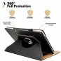 IPad Air 2019 Case Leather 360 Rotating Multi-Angle Auto Sleep Wake Black Brown