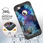 iPhone 5 5S SE Case Floral Three Layer Heavy Duty Hybrid Sturdy Armor Mandala