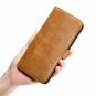 LG V30 Genuine Leather Case Vintage Wallet Folding Kickstand Card Holder Brown