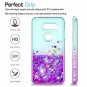 LG V35 ThinQ Case With HD Screen Protector Girls Women Quicksand Teal/Purple