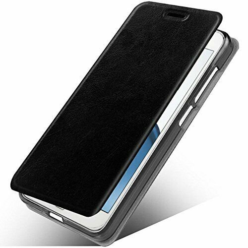 LG Stylo 4 Case Slim Folio Flip Pu Leather With Stand TPU Bumper Leather Black