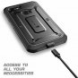 Google Pixel 3a XL Case Full-Body Rugged Holster Built-in Screen Protector Black