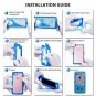 LG Stylo 4 Case Hard Clear Glitter 3D Flowing Liquid Cover TPU Silicone Purple