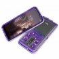 LG Stylo 4 Case Hard Clear Glitter 3D Flowing Liquid Cover TPU Silicone Purple