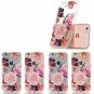 iPhone 5 iPhone 5s Se Case With Flowers Slim Shockproof Clear Floral Purple Rose