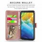 LG Stylo 4 Case Wallet With Protector Screen Leather Kickstand Rose Gold Pure