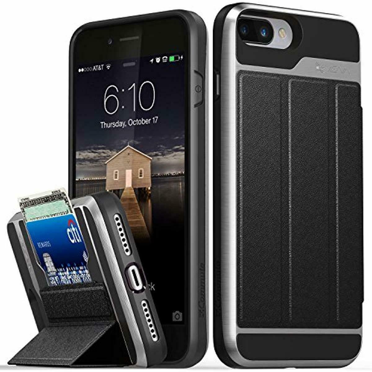 Vena iPhone 8 Plus / 7 Plus Wallet Case, Military Grade Drop Protection, Flip Le