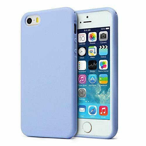 iPhone SE Case Matte TPU Ptotective Cover ShockproofCompatible Sky Blue New
