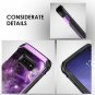 Samsung Galaxy S10e Case Hard PC Cover Hybrid Nebula Space Stars Desig Purple