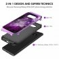 Samsung Galaxy S10e Case Hard PC Cover Hybrid Nebula Space Stars Desig Purple