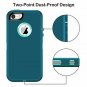 iPhone SE Case Heavy Duty Shockproof Protective Scratch-Resistant Teal Blue