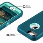 iPhone SE Case Heavy Duty Shockproof Protective Scratch-Resistant Teal Blue