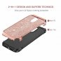LG Stylo 4 Case Dual Layer Shockproof Glitter Bling Sparkly Hard PC Rose Gold