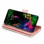 LG G8 ThinQ Case Cover Leather Fingic Bling  Cash Credit Card Slots Rose Gold