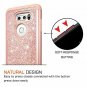 LG V35 ThinQ Case With HD Screen Protector for Girls Women Heavy Duty Rose Gold