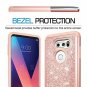 LG V35 ThinQ Case With HD Screen Protector for Girls Women Heavy Duty Rose Gold