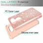 LG V35 ThinQ Case With HD Screen Protector for Girls Women Heavy Duty Rose Gold