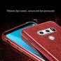 LG V30 Case Glitter Slim Bling Crystal Clear 3 Layer Hybrid Protective Red New