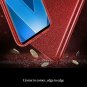 LG V30 Case Glitter Slim Bling Crystal Clear 3 Layer Hybrid Protective Red New