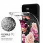 Google Pixel 3a XL Case With Flower Slim Shockproof Clear Floral Purple Rose