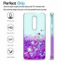 OnePlus 7 Pro Casewith HD Screen Protector for Girls Women Glitter Clear Purple