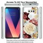 LG V35S ThinQ Case Scratch Resistant Floral Printed Clear Slim Colorful Flower