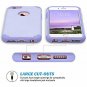 iPhone 6S Case Silicone Slim Dual Layer Soft Silicone Hard Back Lavender/Purple