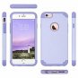iPhone 6S Case Silicone Slim Dual Layer Soft Silicone Hard Back Lavender/Purple