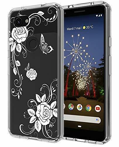 Google Pixel 3a XL Case Ultra Hybrid Anti-Scratch Slim Fit Crystal Clear Flower