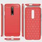 Oneplus 7 Pro Case Soft TPU Brushed Anti-Fingerprint Full-Body Protective Red