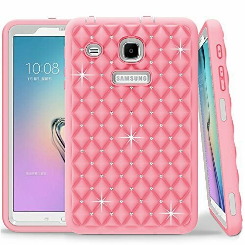 Samsung Galaxy Tab E 8.0 Case Heavy Duty Shockproof Full Body Protective Pink