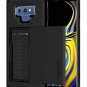 For Galaxy Note 9 Slim Dual Layer Armor Card Holder Wallet Design Black Case