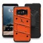 Fot Galaxy Note 8 Curved Full Glass Screen Protector Holster Case Orange/Black