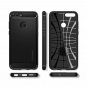 For Huawei P Smart Rugged Armor Flexible Lightweight Carbon Fiber Black Case