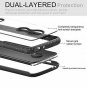 Moto Z4 Case Built in Screen Protector Full Body Clear Heavy Duty Hybrid Black