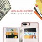 iPhone 7 Plus Zipper Wallet Case, iPhone 8 Plus Leather Case, LAMEEKU Apple 7 Pl