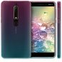 Nokia 6.1 2018 Clear Case TPU Soft Phone Cover Bicolor Design Dark Pink Blue