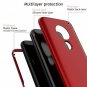 Moto G7 Case Three Layer Hybrid Slim Sturdy Case Rugged Shockproof Red Black
