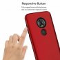 Moto G7 Case Three Layer Hybrid Slim Sturdy Case Rugged Shockproof Red Black