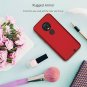Moto G7 Case Three Layer Hybrid Slim Sturdy Case Rugged Shockproof Red Black