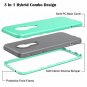 Moto G7 G7 Plus Case Shockproof Hybrid Rugged Armor Three Layer Mint Green