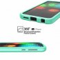 Moto G7 G7 Plus Case Shockproof Hybrid Rugged Armor Three Layer Mint Green