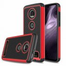 Moto Z4 Play Case Choise Hybrid Slim Dual Layer Shock Absorbing Anti-Scratch Red