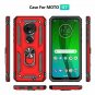 Moto G7 Moto G7 Plus Case 360 Degree Rotating Ring Holder Kickstand Release Red