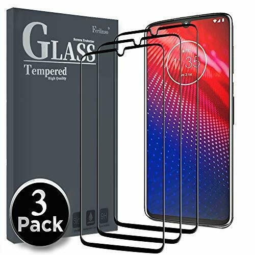 Moto Z4 Z4 Force Screen Protector 3 Pack Full Glue Full Cover Tempered Glass