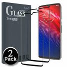 Moto Z4 2 Pack Full Glue Full Cover Screen Protector Tempered Glass No Bubbles