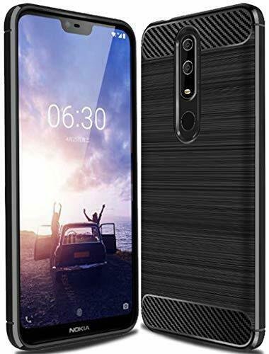 Nokia 6.1 Plus Case TPU Shock Absorption Raised Bezels Protective Black New