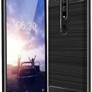 Nokia 6.1 Plus Case TPU Shock Absorption Raised Bezels Protective Black New